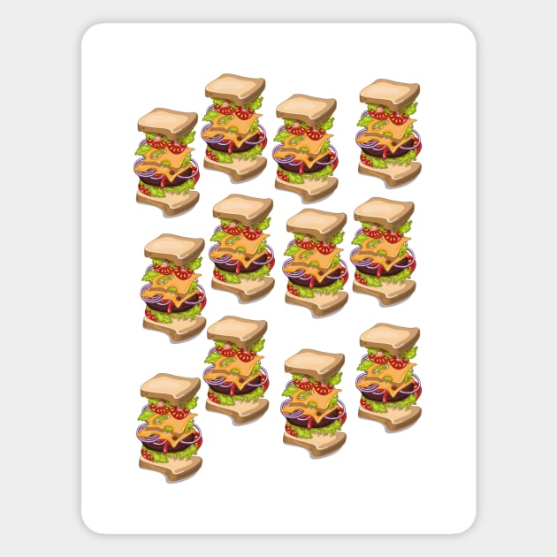 Cheeseburgers Pattern Magnet by nickemporium1